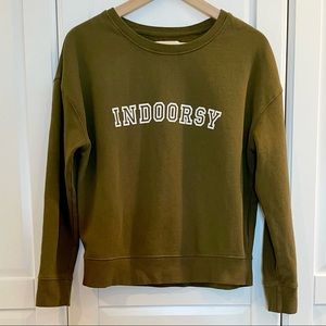 Olive Green INDOORSY sweatshirt